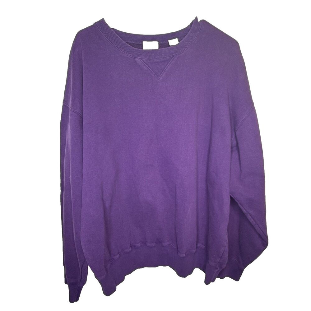 Vintage 90s Gap Athletic Sweats Sweatshirt Purple Mens Size XL Vtg Pullover USA